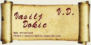 Vasilj Dokić vizit kartica
